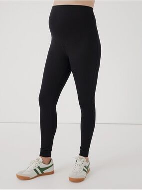 Pact Cotton Black Maternity Leggings